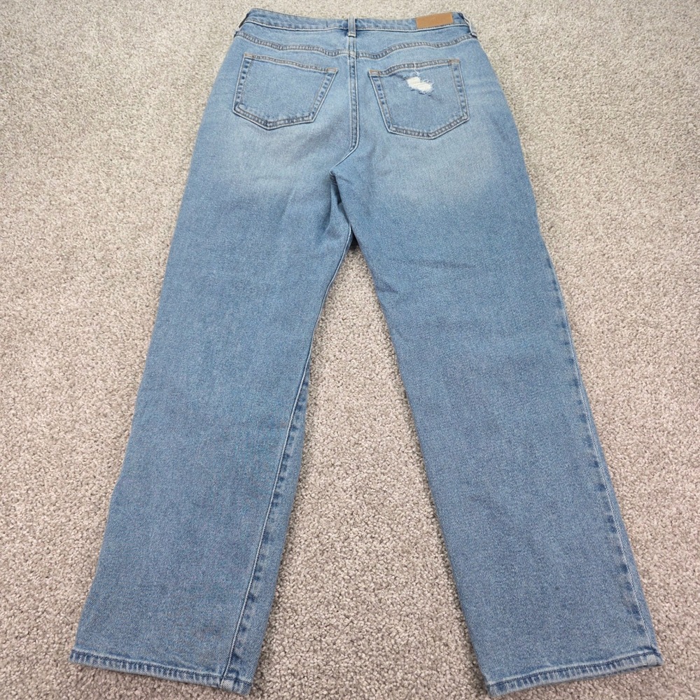 Hollister Ultra High-Rise Vintage Straight Distressed Jeans Blue 5R W27 L27 - Picture 2 of 7